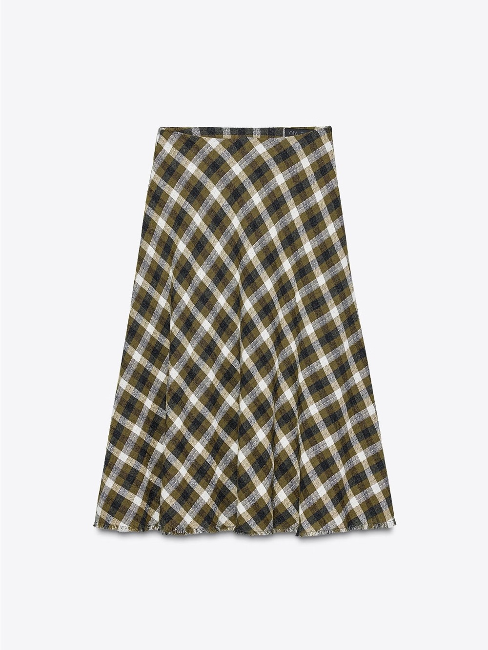 ISO ZARA Zw Collection Check Midi Skirt